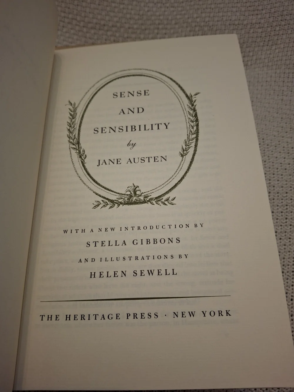 Vintage Heritage Press Sense and Sensibility Jane Austen 1957 Slipcase Sandglass